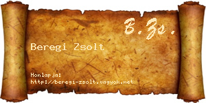 Beregi Zsolt névjegykártya
